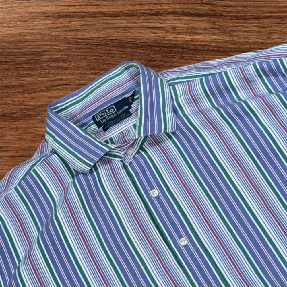 Polo Ralph Lauren Westerton Custom Fit Veritcal Striped Long Sleeve Mens 2XLT